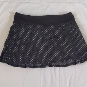 Lululemon black&white polka dot skirt skort tennis